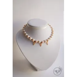 Colier ACANTHA 2 cu perle de cultura si cristale