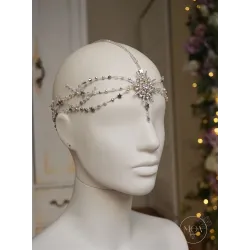 Accesoriu de par cu lant pe mijlocul capului colectia STARGAZING