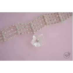 MIA - Colier cu cristale si floare gingasa mov pastel