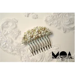 Agrafa - accesoriu de par mireasa cu cristale si perle
