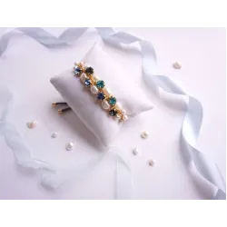 Bratara cu cristale si perle de cultura